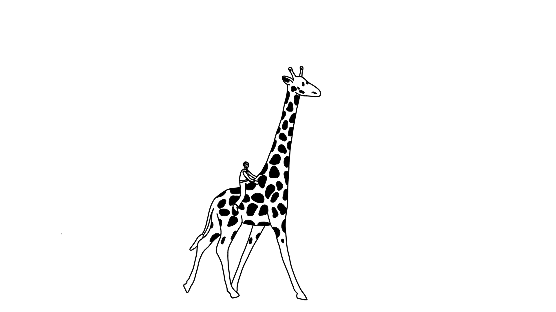 Illustration animée d’une girafe