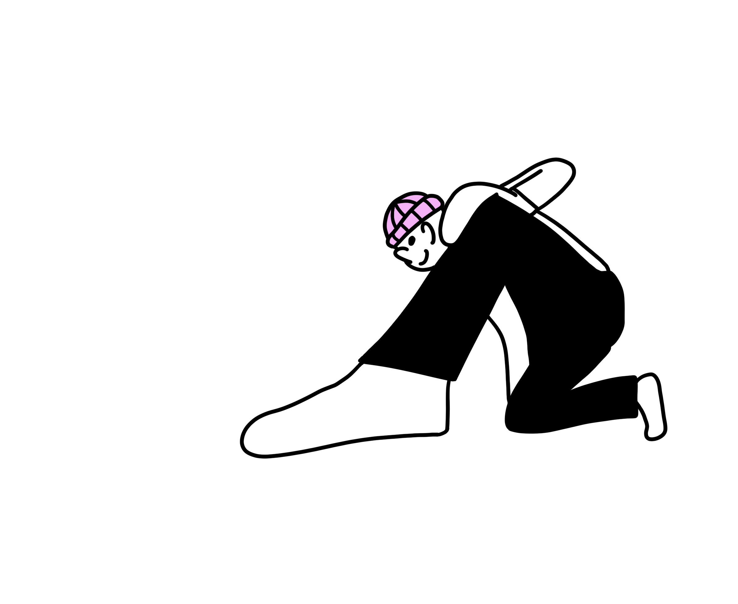 Illustration d’un personnage en mouvement